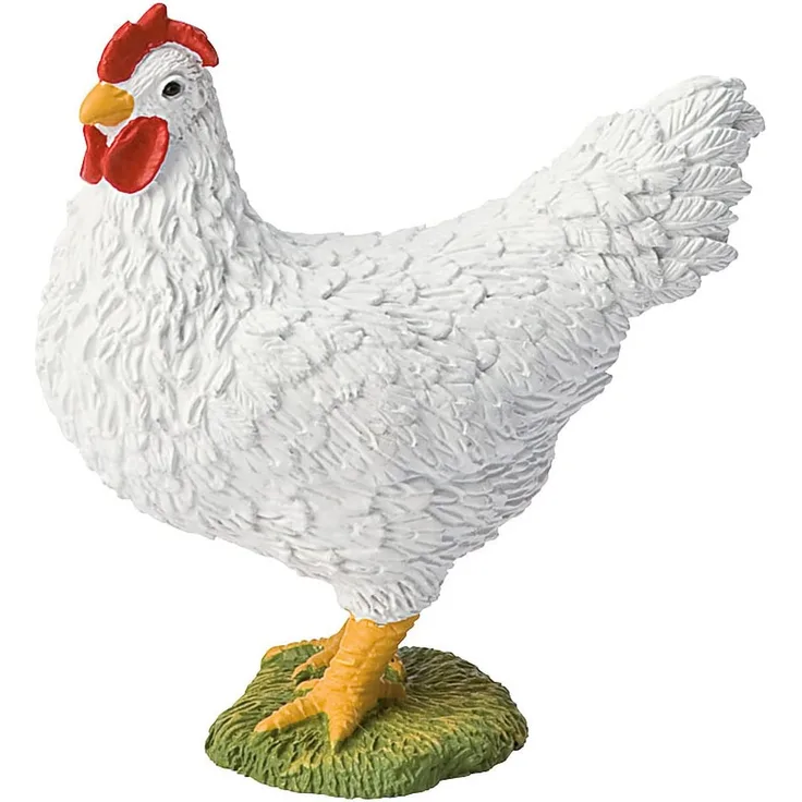 Bullyland 62314 - Spielfigur, Huhn weiß, ca. 5 cm groß, liebevoll handbemalte Figur, PVC-frei, tolles Geschenk für Jungen und Mädchen zum fantasievollen Spielen