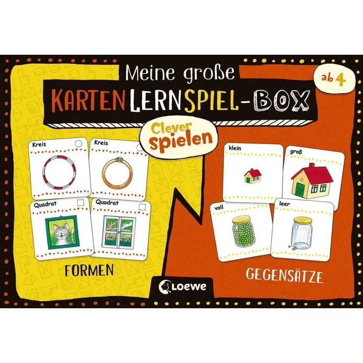 Unbekannt Clever Spielen - Meine groe KartenLernSpiel-Box - Formen/Gegenstze: Kartenspiele fr Kindergartenkinder ab 4 Jahre
