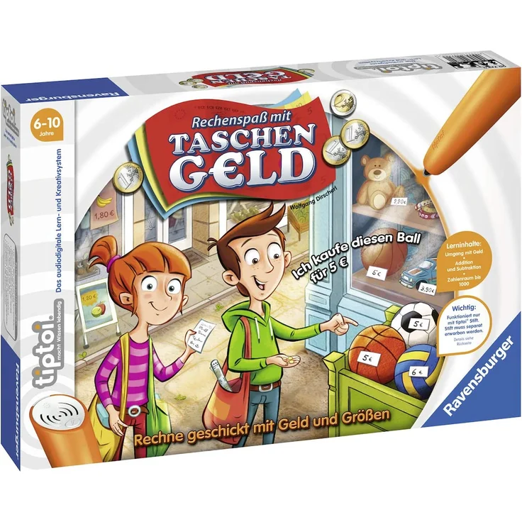 Ravensburger tiptoi 00779 - "Rechenspaß mit Taschengeld" / Spiel von Ravensburger ab 6 Jahren / Rechne geschickt mit Geld und Größen – Bild 12