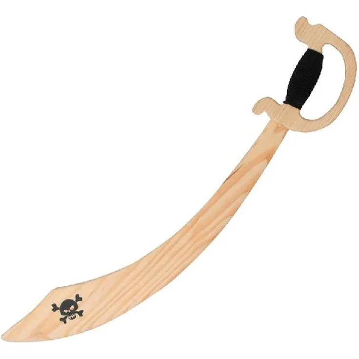 Bartl 104405 Piraten-Säbel mit Totenkopf aus Holz