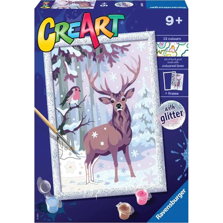 Ravensburger CreArt Festive Friends Malen nach Zahlen Kits für Kinder – Malen und Basteln für Kinder ab 7 Jahren
