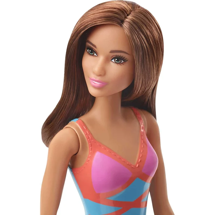 Barbie GHW40 - Beach Puppe mit blauem Badeanzug, Spielzeug ab 3 Jahren – Bild 2