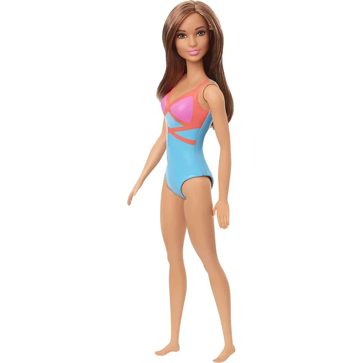 Barbie GHW40 - Beach Puppe mit blauem Badeanzug, Spielzeug ab 3 Jahren – Bild 5