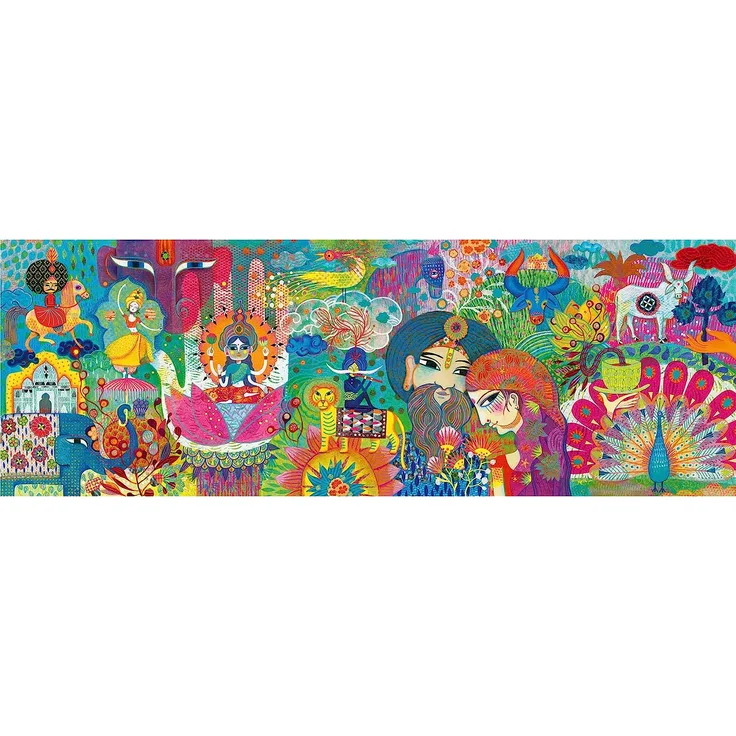 Puzzle "Magic India", 1000 Teile, inklusive Poster, ab 9 Jahren, von Djeco