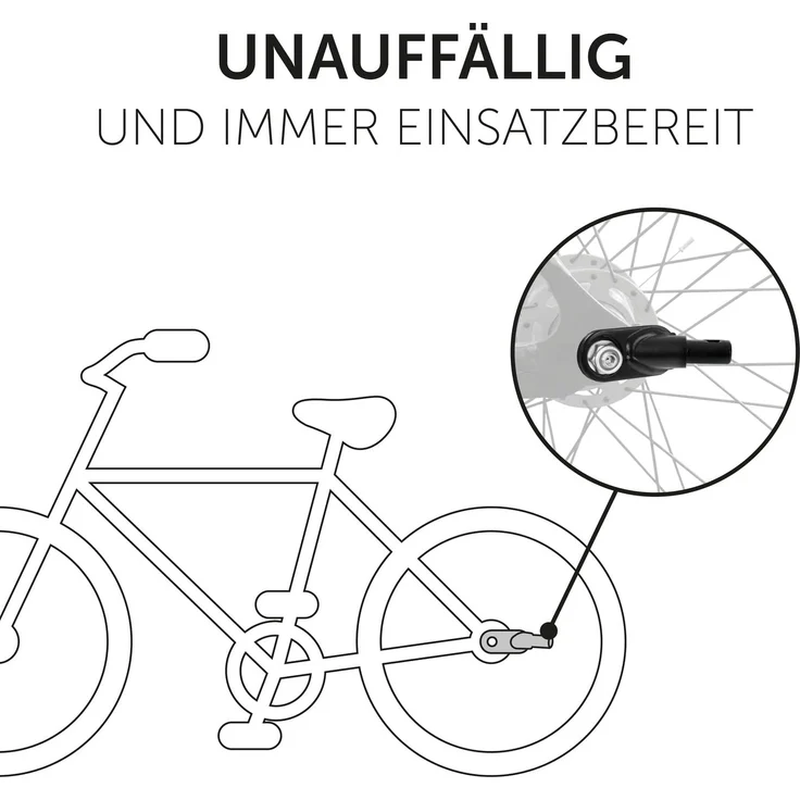 Hauck Universal Kupplung für Kinder Fahrradanhänger DRYK DUO Einfache Installation Metall Schwarz – Bild 5