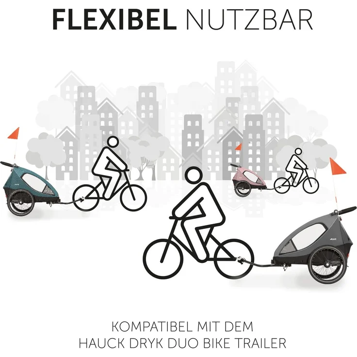 Hauck Universal Kupplung für Kinder Fahrradanhänger DRYK DUO Einfache Installation Metall Schwarz – Bild 6