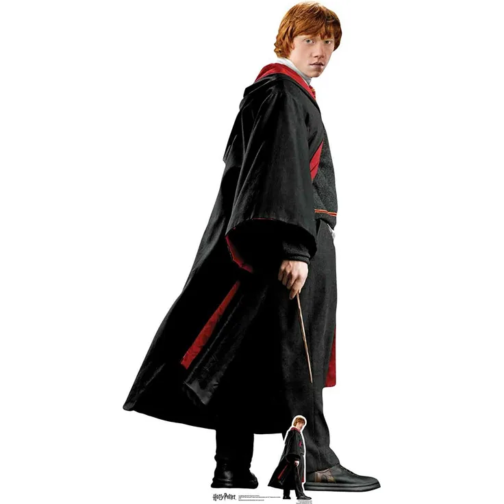 Harry Potter Pappaufsteller (Stand Up) - Ron Weasley in Hogwarts Uniform (176 cm)