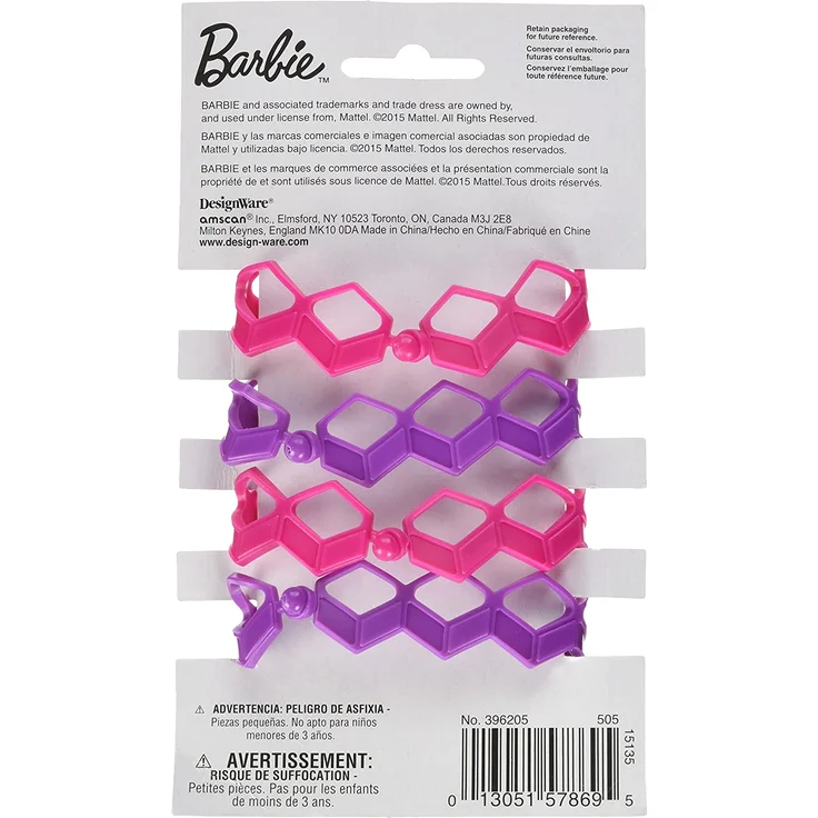 Barbie Armbänder SparkleMädchen lila/rosa 4 Stück – Bild 2