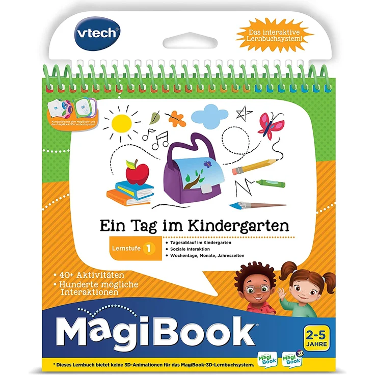 VTech Lernstufe 1, Ein Tag im Kindergarten, Magibook Lernbuch – Bild 2