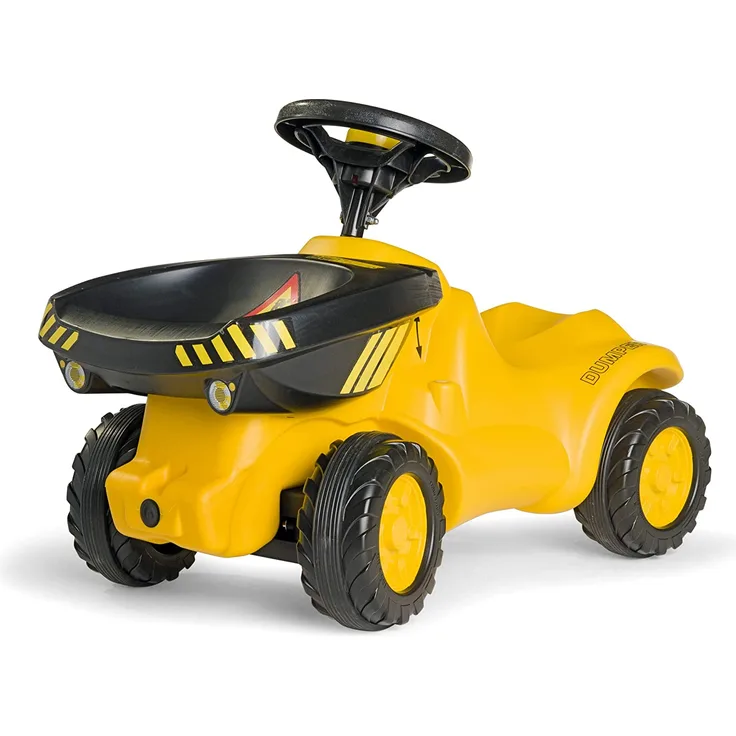 Rolly Toys rollyMinitrac Dumper CAT (für Kinder von 1,5 - 4 Jahre, inklusive Kippschüssel, Flüsterlaufreifen) 132140