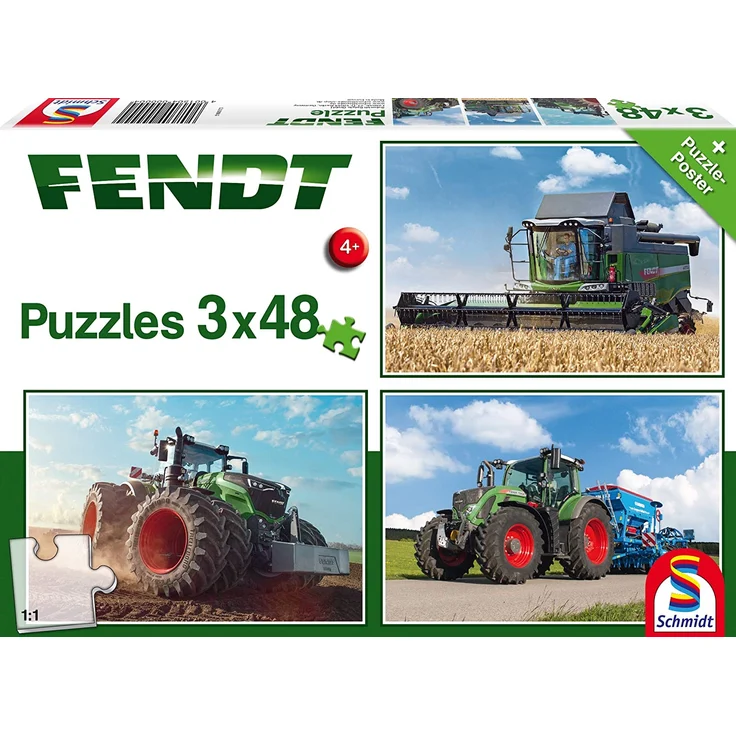Puzzle Fendt 3 x 48 Teile - Preisvergleich – Bild 1