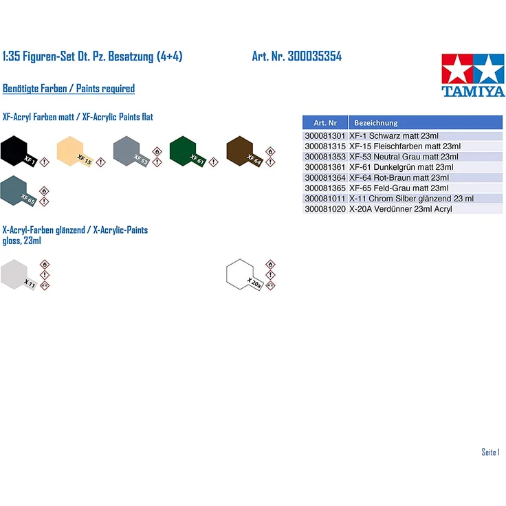 TAMIYA 300035354 Besatzung – Bild 3