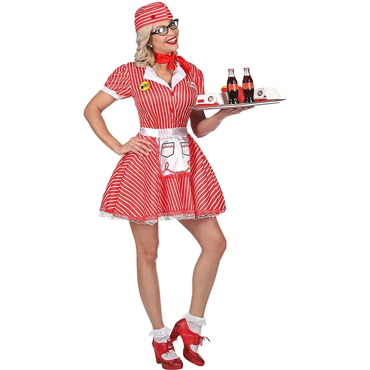 Widmann Erwachsenenkostüm Kellnerin 50er Jahre