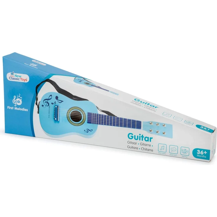 New Classic Toys gitarre Musiknoten 60 cm Junior Holz blau 4-teilig – Bild 7