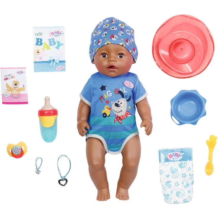 Zapf 831656 'Baby born Magic Boy 43cm' Babypuppe, ab 3 Jahren, mit 10 lebensechten Funktionen – Bild 1