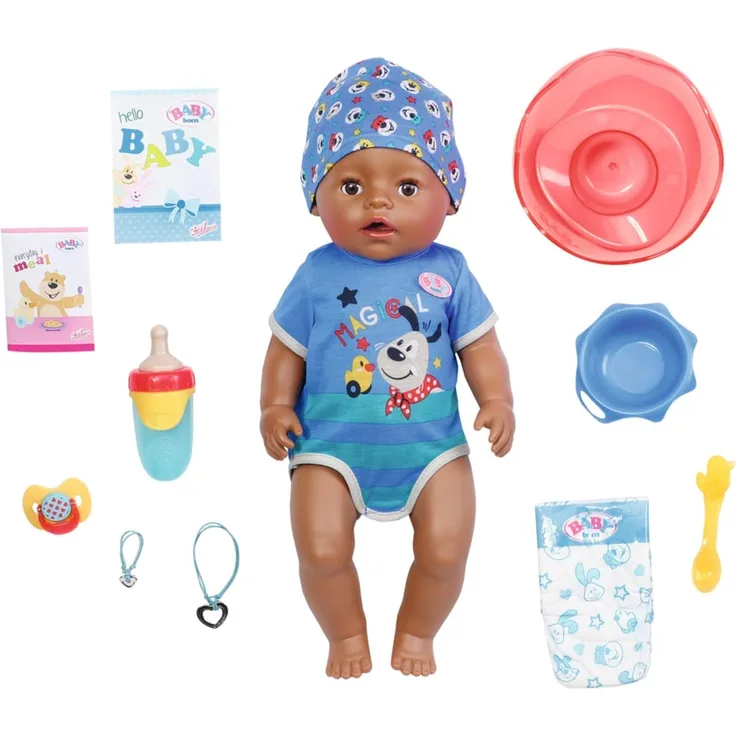 Zapf 831656 'Baby born Magic Boy 43cm' Babypuppe, ab 3 Jahren, mit 10 lebensechten Funktionen