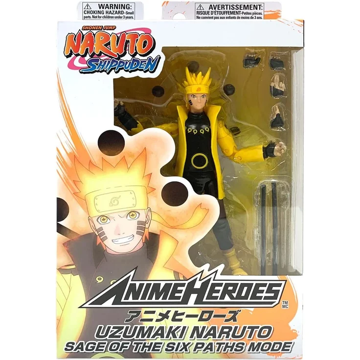 Bandai Anime Heroes Uzumaki Naruto Sage of Six Paths Mode Spielzeug-Actionfigur Kinder Anime & Manga – Bild 3