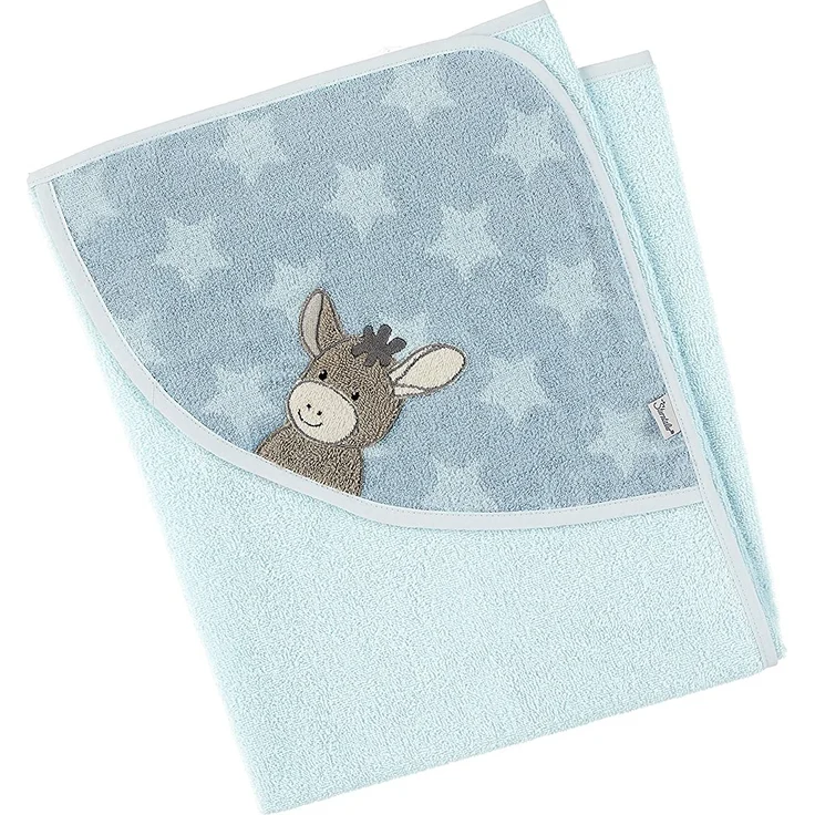 Sterntaler Badetuch 80x80 Emmi hellblau – Bild 2