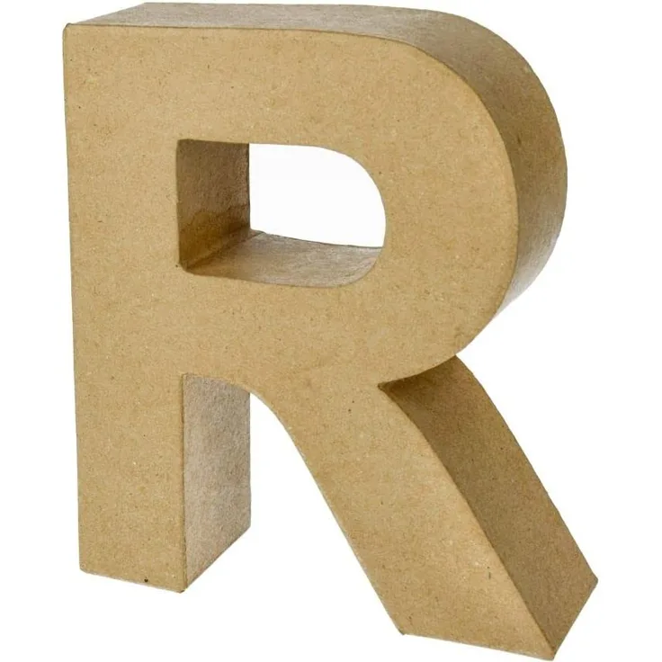 PappArt Buchstabe - R - Höhe ca. 17,5 cm Tiefe ca. 5,5 cm