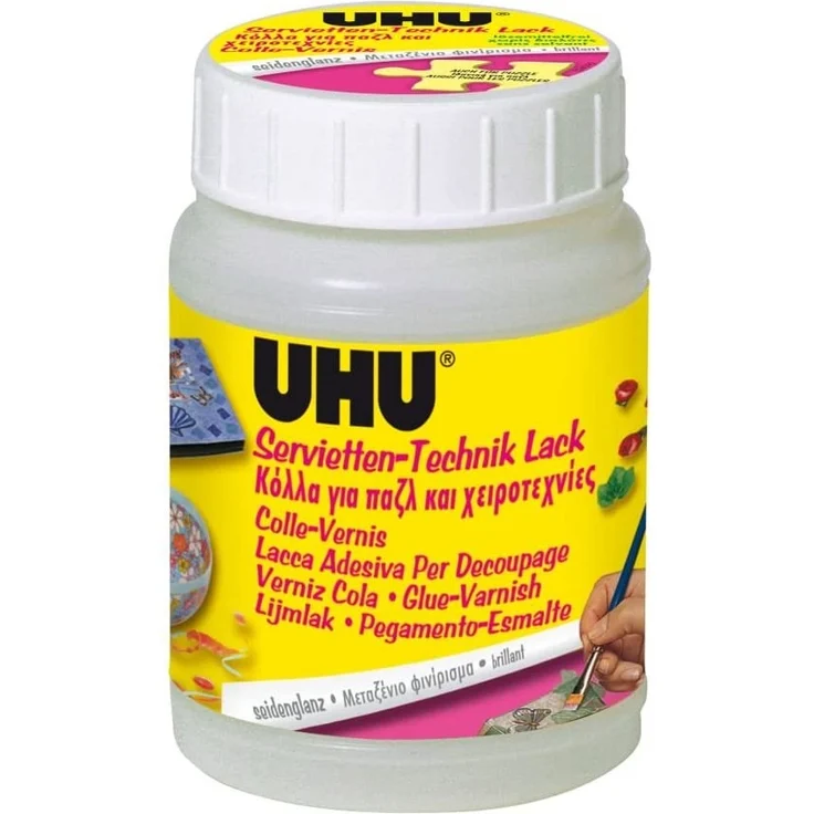 UHU Serviettentechniklack 150ml i Dose seidenglanz