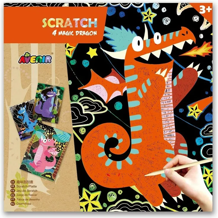 carletto 6301544 Kratzbilder Drachen
