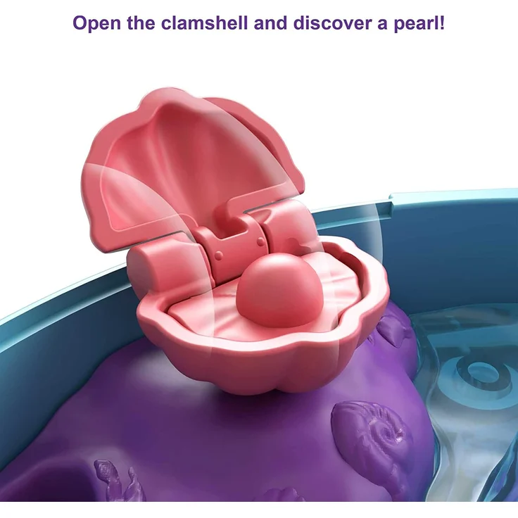Polly Pocket GTN20 - Delfinstrand Schatulle, 2 kleine Puppen, 5 Überraschungen, 13 Zubehörteile, Pop + Swap-Funktion, Spielzeug ab 4 Jahren – Bild 4