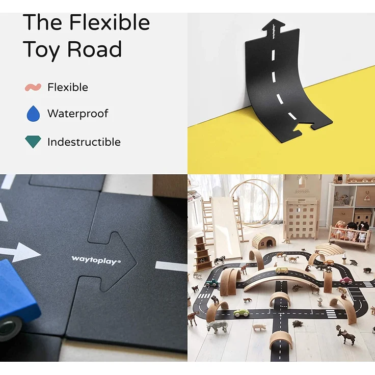 Waytoplay's King of the road. The flexible toyroad, 40 pieces, 648 cm. Made in Europe - Preisvergleich – Bild 2