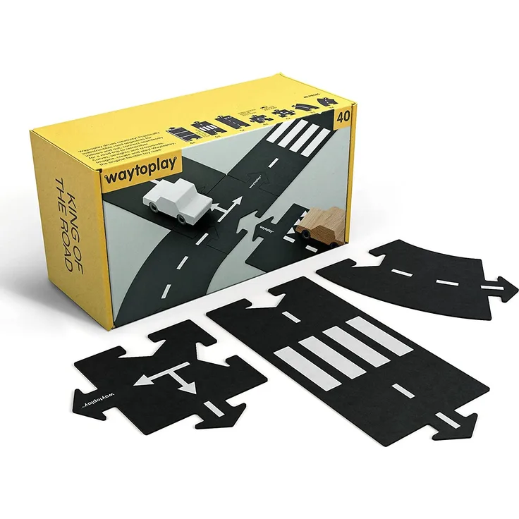 Waytoplay's King of the road. The flexible toyroad, 40 pieces, 648 cm. Made in Europe - Preisvergleich