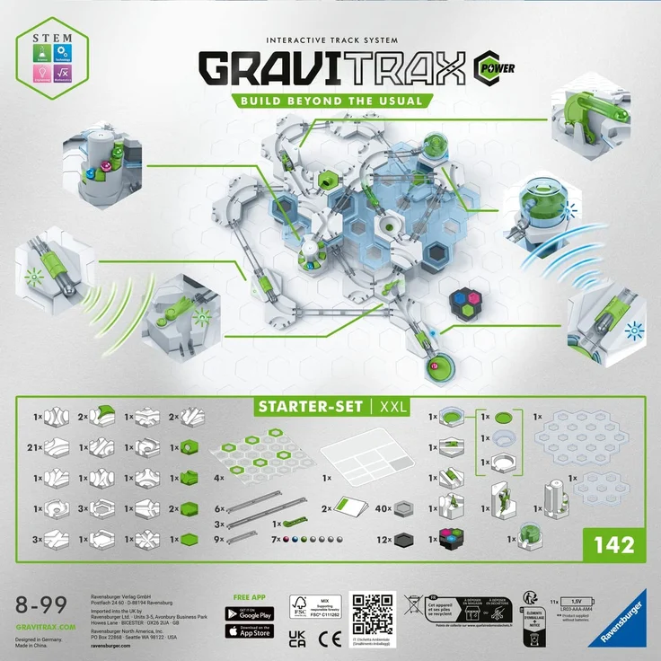 Ravensburger GraviTrax POWER Starter-Set XXL. Interaktives Kugelbahnsystem mit allen verfügbaren, elektronischen Elementen, für Kinder ab 8 Jahren. Kombinierbar mit allen GraviTrax Produkten & -linien – Bild 4