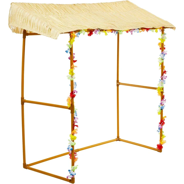 Amscan hütte Tiki Bar 52 x 132 cm Kunststoff/Papier hellbraun – Bild 1