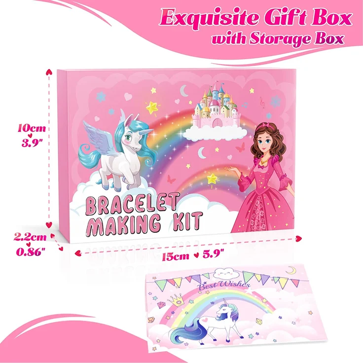 Geschenke für Mädchen, Schmuck Basteln Mädchen Kinder Spielzeug ab 5-12 Jahre, Bastelset Kinder Mädchen Schmuck Armbänder, Mädchen Geschenke 5 6 7 8 9 10 11 12 Jahre, Weihnachtsgeschenke für kinder – Bild 7