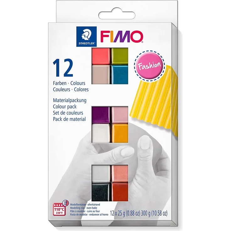 STAEDTLER Modelliermasse Fimo soft 12er sort. Fashion Farben