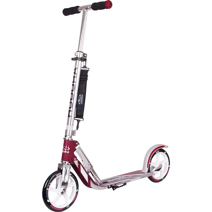 HUDORA 14764 'BigWheel 205' Scooter, ab 6 Jahren, höhenverstellbar bis 104 cm, klappbar, max. belastbar bis 100 kg, magenta/silber – Bild 1