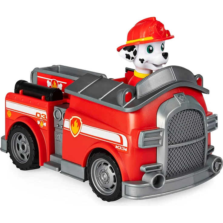 PAW Patrol 6054195 Ferngesteuertes Feuerwehrauto mit Marshall Figur, RC Fahrzeug in rot – Bild 8