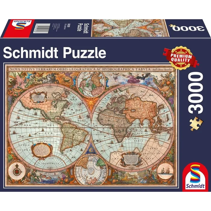 Schmidt Spiele Puzzle 58328 Antike Weltkarte, 3000 Teile Puzzle, bunt - Preisvergleich