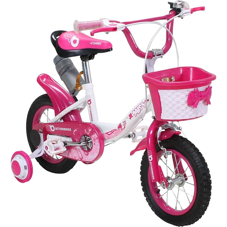 Actionbikes Kinderfahrrad Daisy 12 Zoll Kinder Fahrrad Kinderrad Stützräder Korb – Bild 1