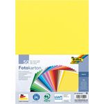 folia 614/50 09 - Fotokarton Mix, DIN A4, 300 g/m², 50 Blatt, sortiert in 10 Farben, zum Basteln und kreativen Gestalten von Karten, Fensterbildern und für Scrapbooking