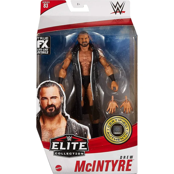 WWE Drew Mcintyre Elite Collection Serie 83 Actionfigur, 15,2 cm, tragbares Sammlerstück, Geschenk, Fans ab 8 Jahren