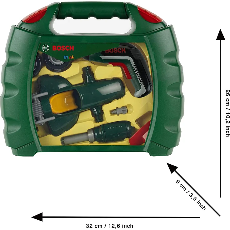 Theo Klein 8395 Werkzeugkoffer-Set Bosch Grand Prix mit Ixolino-Akkuschrauber I Schraubbarer Rennwagen I Maße: 32 cm x 26 cm x 9 cm I Spielzeug für Kinder ab 3 Jahren - Preisvergleich – Bild 9