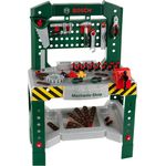 Theo Klein 8574 Bosch Werkbank 77-teilig I Mit Schraubendreher und -schlüssel, Zange, Hammer und vielem mehr I Arbeitsplatte mit Lernfunktion I Maße: 57 cm x 35 cm x 86 cm