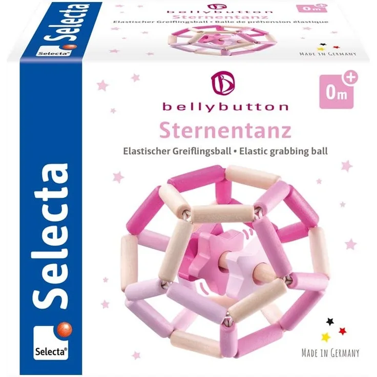Selecta 64021, Sternentanz rosa, bellybutton, Greiflingsball, 11,5 cm Sternentanz rosa
