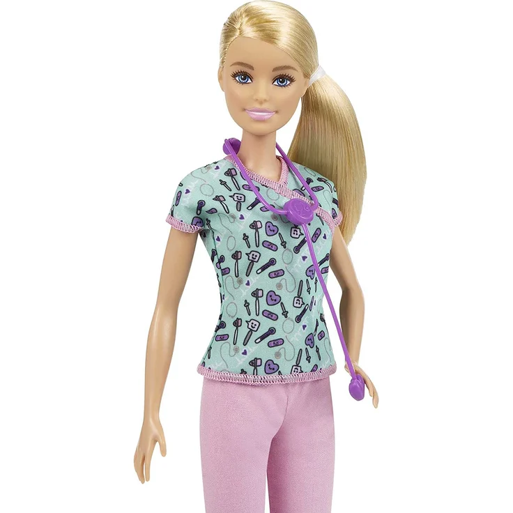 teenager Krankenschwester Puppe Mädchen 30 cm blond/rosa 3-teilig – Bild 2