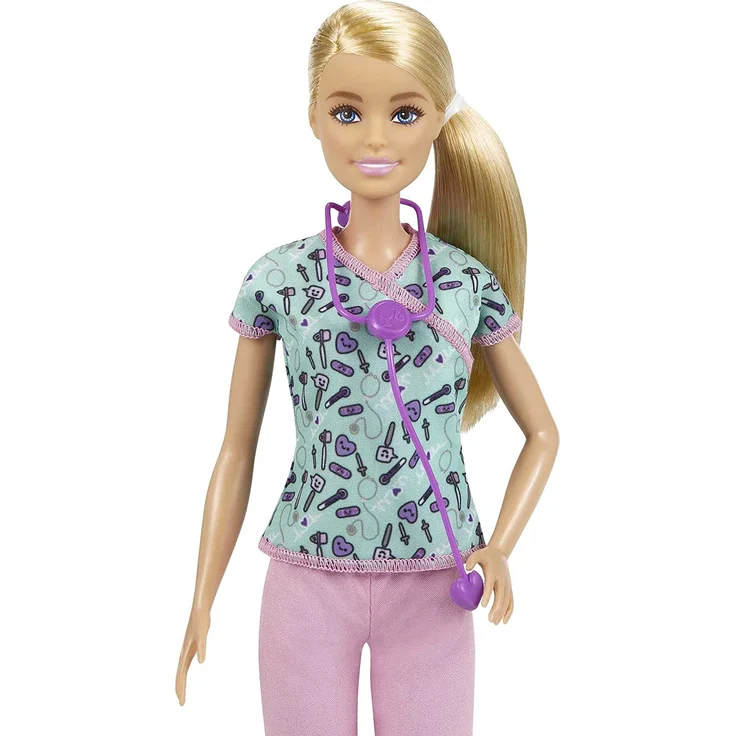 teenager Krankenschwester Puppe Mädchen 30 cm blond/rosa 3-teilig – Bild 3