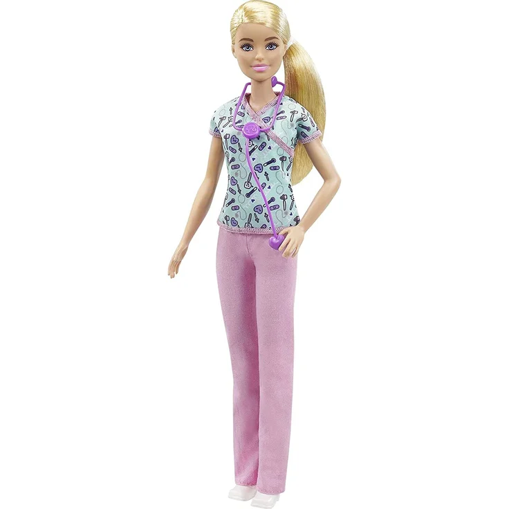 teenager Krankenschwester Puppe Mädchen 30 cm blond/rosa 3-teilig – Bild 1