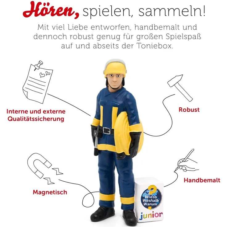 tonies® Hörfigur - Wieso? Weshalb? Warum? junior Die Feuerwehr, Die Rettungsfahrzeuge – Bild 3