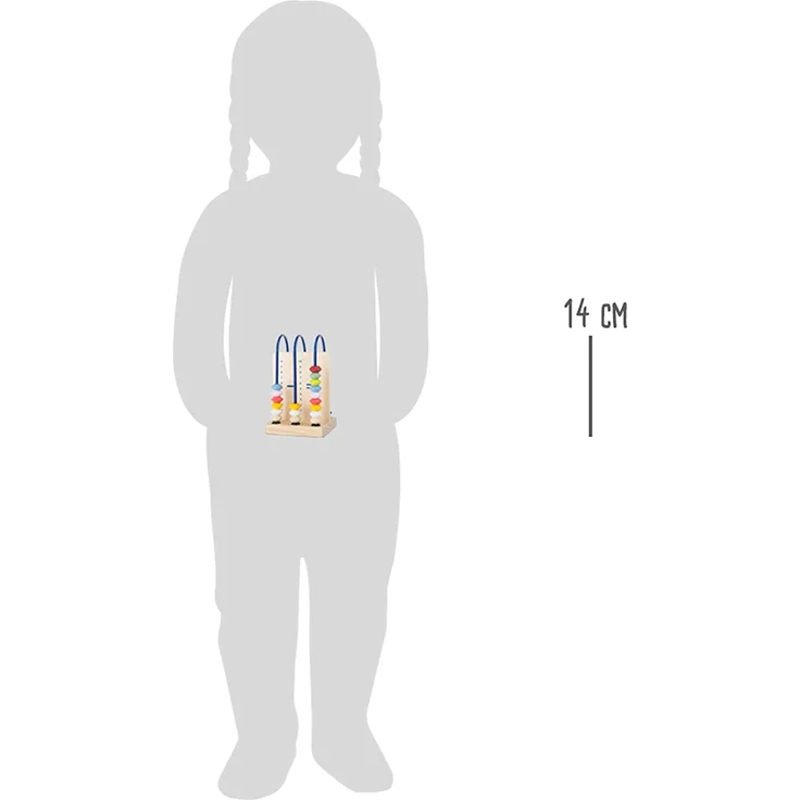 small foot 11165 Kleine Rechenschleife Educate aus Holz mit bunten Holzperlen, Rechenschieber Spielzeug, Mehrfarbig – Bild 5