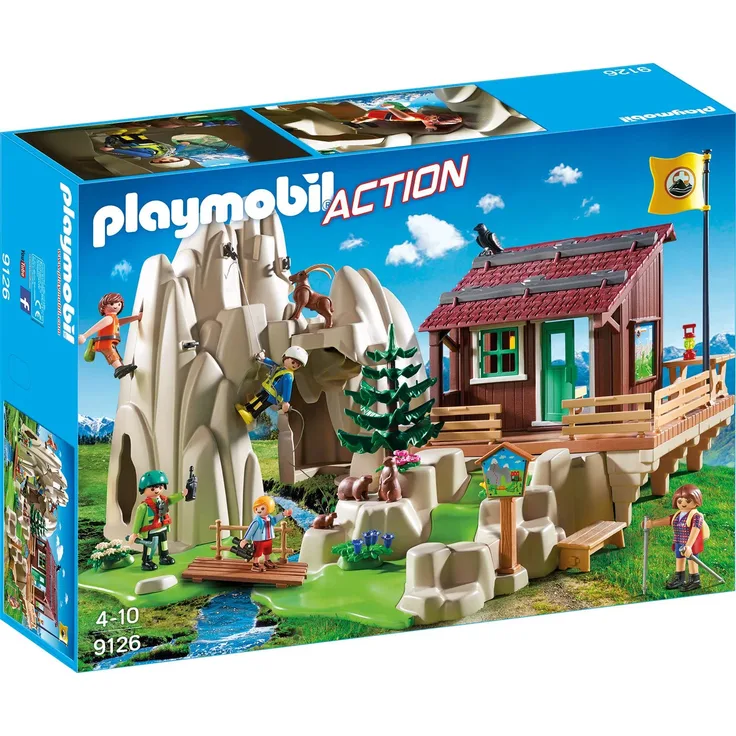 PLAYMOBIL Action Kletterfels mit Berghütte