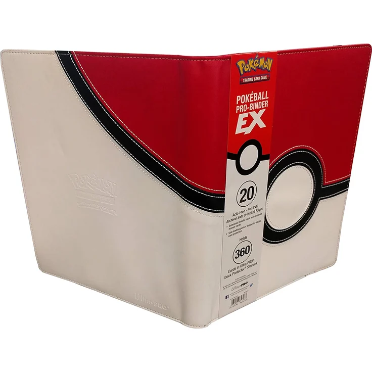 Ultra Pro 074427853167 Pokémon Pokéball 9-Pocket Pro-Binder EX Sammelmappe, Seiten mit à 20 Fächern, Rot / Weiß – Bild 2