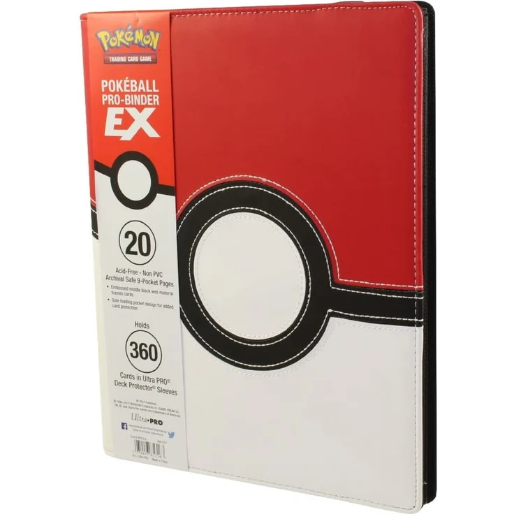 Ultra Pro 074427853167 Pokémon Pokéball 9-Pocket Pro-Binder EX Sammelmappe, Seiten mit à 20 Fächern, Rot / Weiß – Bild 3