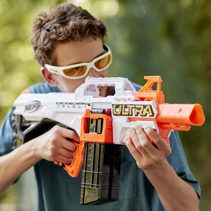 Nerf F0958U50 'Ultra SELECT', ab 8 Jahren, Reichweite 36 Meter, motorisiert, mit Tragegriff, weiß/orange – Bild 11
